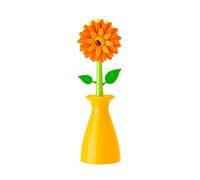 VIGAR 7200 Flower Power Brosse Vaisselle en Vase Plastique Orange 5 x 5 x 15 cm