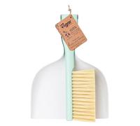 Vigar Brosse et Pelle à Main, Lot de 2 pièces compactes, Mini Balai pour Cuisine, Table et Bureau, Zeroline Gris Clair, Turquoise