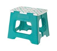 Vigar Compact Tabouret Pliant pour Adultes, 27 cm Marche Pied Pliable, Antidérapant Escabeau pour Salle de bain, Toilette, Jardinage, Kitchen, House, Salon Bureau, Supporte jusqu'à 150 kg, Geom on Top