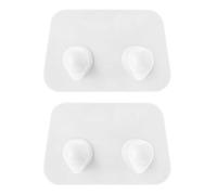 VIGAR - Lot de 2 crochets adhésifs - Double crochet - 11,6 x 7,5 x 7,5 cm - Modèle compact - pour accrocher clés, serviettes, vêtements ou vêtements - Adhésif 3M - Jusqu'à 4 kg - Blanc