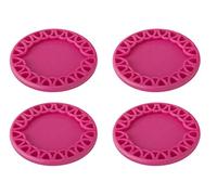 VIGAR Maid Set de Dessous pour Coupe, Acier et Silicone, Magenta, 8.5 x 8.5 x 0.6 cm, Lot de 4