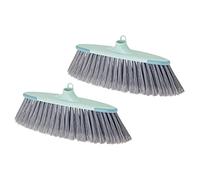 Vigar - Pièces Détachées Balai Brosse - Pack 2 Unités - avec Protections Contre Les Chocs Latéraux - Filetage Universel pour Tout Perche - Bleu et Gris