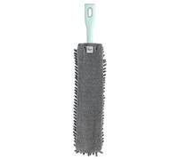 Vigar - Plumeau Long en Microfibre avec tête Flexible, 7 x 3 x 52 cm, Collection Rengo, Amovible, Profil Extra Plat, Gris et Turquoise
