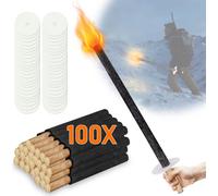 Vigevee, 100 bougies chauffe-plat en cire, 42 cm, durée de combustion de 45 minutes, avec protection anti-goutte et manche en bois