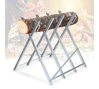 Vigevee Chevalet de sciage avec support de tronçonneuse, protection de chaîne, tige de mesure, support de scie, pliable jusqu'à 150 kg, construction stable, convient pour les scieries, les ateliers