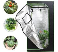 Vigevee Growbox 100x100x200cm, tente de culture d'intérieur, tissu Oxford 600D, 99,9% étanche à la lumière, 95% réflectissant, avec système de ventilation