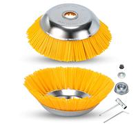 Vigevee Lot de 2 brosses à Mauvaises Herbes Professionnelles en Acier pour débroussailleuse et Mauvaises Herbes Sauvages 200 x 25,4 mm