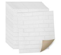 Vigevee, lot de 30 stickers muraux 3D autocollants en mousse PE blanche, 77 x 70 cm, pour le salon, la chambre, la cuisine et la salle de bain