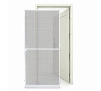 Vigevee Moustiquaire pour porte avec cadre en aluminium - 120 x 210 cm - Pour porte de balcon et de terrasse - Pour salon, balcon - Blanc