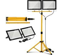 Vigevee, projecteur LED de 200W, 20000 lumens, lampe de travail LED IP66, projecteur extérieur blanc froid 6500K avec support réglable, idéal pour les chantiers, les garages, les jardins et les atelie