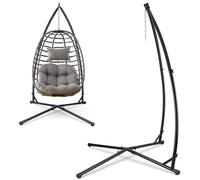 Vigevee Support pour fauteuil suspendu Support pour fauteuil suspendu Support pour chaise suspendue 150 kg Extérieur Intérieur Métal Support pour siège suspendu Support pour fauteuil suspendu