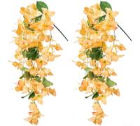 Vigne de bougainvillier artificielle réaliste à suspendre 55,9 cm (jaune