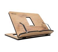Vigo Wood Support de livre, support de lecture, support de livre de cuisine, support de livre de recettes, support de livre de cuisine pour la cuisine, support de livre pour la lecture au lit (chêne)