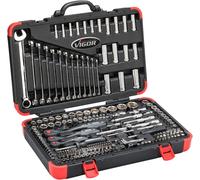 VIGOR 1/2'STECKSCHÜSSELZ SUPERFLACH 24 TLG., Longueur:nv, Version:nv, Entraînement:Hexagone plein 8 (5/16 pouce), Carré creux 6,3 mm (1/4 pouce), Carré creux 10 mm (3/8 pouce), Carré creux 12,5 mm (1/