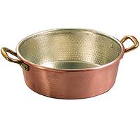 Vigor Casserole cuivre étamé 2 poignées sans couvercle 32 cm