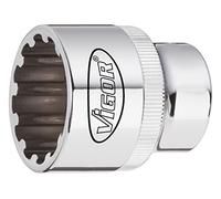 VIGOR VIGOR Douille multiprofil Multiprofil V2000 carré creux 12,5 mm (1/2 pouce) 22 longueur totale : 38,1 mm Quantité:1