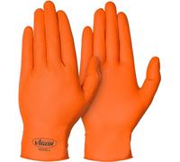 Vigor Blinky Gants en nitrile V6436-L Pack de 100 Antidérapants Écran tactile Orange Taille 9