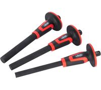 VIGOR Jeu de chasse-goupilles V6200-XXL, 3 pièces, 18,22,25 mm, acier à outils trempé, avec protection des mains, pour axes,arbres,boulons,goupilles fendues, format XXL