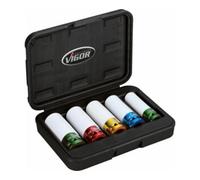 Vigor Blinky Jeu de douilles à choc V2257 – carré 1/2 pouce, 17–21 mm, douille plastique