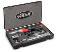 Vigor Kit de réparation en Plastique, 134 pièces V3551N, 50 W, pour des réparations Rapides et Stables, avec Clips en Acier Inoxydable, Barres de soudage et grilles de Renfort