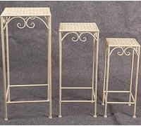 Vigor Mika Lot de 3 tabourets en Fer forgé