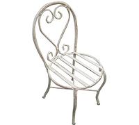 Vigor Porte-Fleurs Fer Forgé Blanc Chaise