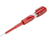Vigor Testeur de tension V1138N 150-250 V, certifié VDE 0680, profil fendu 0,5 x 3 mm, 140 mm, testeur de phase