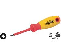 Vigor V2062 VDE Tournevis cruciforme PH 0 Longueur de la lame: 75 mm