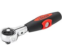 VIGOR V4914 cliquet réversible, carré 1/4 pouce, fonction poignée en T, denture fine, ergonomique, pour un travail précis dans un espace restreint, changement rapide de sens de rotation droite/gauche