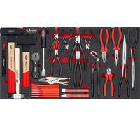 VIGOR V5638N Jeu de burins ∙ marteaux ∙ pinces pour série XL ∙750 mm x 393 mm x 35 mm ∙ Nombre d'outils : 29
