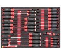 VIGOR V6813 Jeu de tournevis ∙0.5 x 3 - 1.6 x 10 - PH0 - PH3 - T6 - T40 ∙ Nombre d'outils : 34
