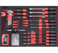 VIGOR V6814 Jeu de tournevis et d'embouts de vissage ∙563 mm x 393 mm x 35 mm ∙ Nombre d'outils : 97