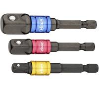 Vigor V7603/3 Set dadaptateurs de douille 6.3 mm 1/4 pouces Propulseur 1/4 (6.3 mm) 1 set