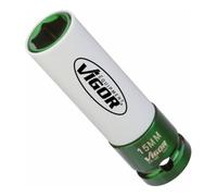Vigor - Douille à choc V2471 - carré 1/2" (12,5 mm) hexagone 15 mm 85 mm - 1 pc