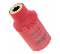 VIGOR VIGOR Douille à douille creuse 12,5 mm (1/2") carré intérieur, profil hexagonal extérieur 8, longueur totale 55 mm V3330 VDE Quantité:1