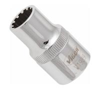 VIGOR VIGOR Douille multiprofil V1989 carré creux 12,5 mm (1/2 pouce) 11 longueur totale : 38,1 mm Quantité:1
