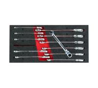 VIGOR VIGOR Jeu de clés mixtes à cliquet articulé V5077, 12 pièces Quantité:1