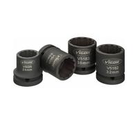 VIGOR VIGOR Jeu de douilles à carré creux 20 mm (3/4") 4 pièces, profil double hexagonal extérieur Quantité:1