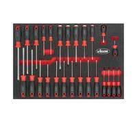 VIGOR VIGOR Set de tournevis avec insert en mousse souple 3/3+ pour VW et AUDI V4588, 26 outils Quantité:1