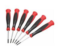 VIGOR VIGOR Set de tournevis électroniques en boîte plastique V4303, 6 pièces, fente et cruciforme PH 1,6 2 2,4 3 mm PH 00 PH 0 Quantité:1