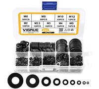 VIGRUE Lot de 684 rondelles plates en acier au carbone et assortiment de rondelles de sécurité (M2 M2,5 M3 M4 M5 M6 M8 M10 M12)
