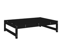 VIHHQGC Tabouret de jardin en pin massif noir, 120 x 80 cm, tabouret d'extérieur stable au design à lattes, polyvalent comme siège ou repose-pieds