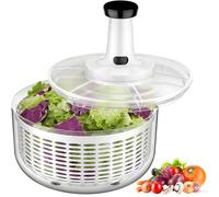 Vihoom Essoreuse à Salade, 6L Grande Capacité Essoreuse Salade avec Saladier et Base Antidérapante, sans BPA, Lave et sèche Rapidement Les légumes et Les Fruits