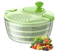 Vihoom Essoreuse à Salade, Plastique de Haute qualité, sans BPA, Essoreuse Salade avec entraînement par manivelle et saladier de 4,5L et Maille, Lave et sèche Rapidement Les légumes et Les Fruits