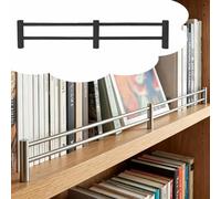 VIIGUIY Rail de Protection D'éTagèRe Barre de Protection Décorative pour Étagères Flottantes, Barres Anti-basculement, Barre de Protection Avant pour Étagère à Bibliothèque(Black,68cm/27in)