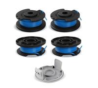 Viilich 4 pièces de bobines de fil pour Ryobi, bobine de rechange pour tondeuse Ryobi One+ RAC124 AC14RL3A OLT1823 OLT1832 18V 24V 40V, 4 bobines de coupe, 1 capuchon (3,3 m x ⌀1,65 mm)