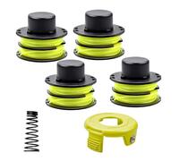 Viilich 4pcs bobines de fil pour Ryobi RAC119 RAC118, compatible avec Ryobi RLT3025F/S, RLT3525S, bobine de rechange pour coupe-herbe RAC119 (4 bobines + 1 capuchon + 1 ressort)