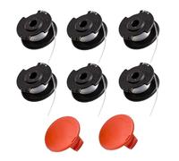 Viilich 6 bobines de fil de rechange pour débroussailleuse sans fil Einhell GE-CT 18/28 Li et GE-CT 18/28 Li TC, pour bobine de fil de rechange Einhell TLE-03,avec 2 rechange cache bobine TLE-03-1