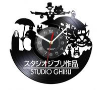 Viiluuxr Horloge Murale Vinyle Forêt Fantasy, Quartz 30 cm, sans LED | Créatures de forêt et silhouettes de style animé ; pour un coin lecture. 1 pile AA non fournie