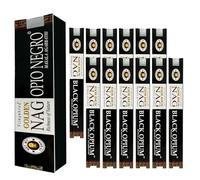 Vijayshree Golden Nag Black Opium Masala Agarbatti Lot de 12 paquets de 240 bâtonnets d'encens parfumés pour la maison